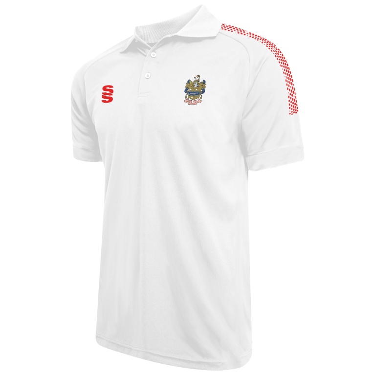 Darwen FC - Dual Solid Colour Polo - White - Unisex Fit