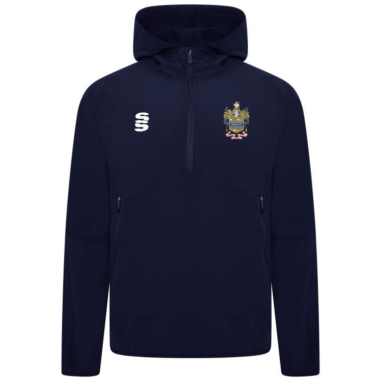 Darwen FC - Dual Elite 1/4 Zip Hoody / Rain Jacket - Navy - Unisex Fit