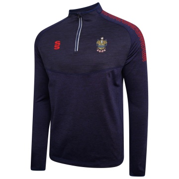 Darwen FC - Dual 1/4 Zip - Navy/Red - Unisex Fit