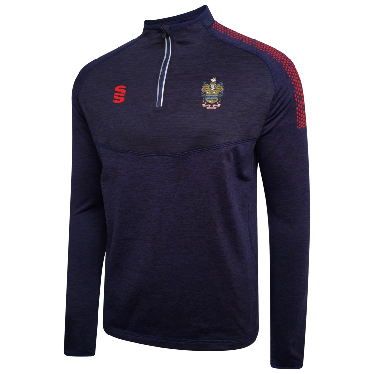 Darwen FC - Dual 1/4 Zip - Navy/Red - Unisex Fit