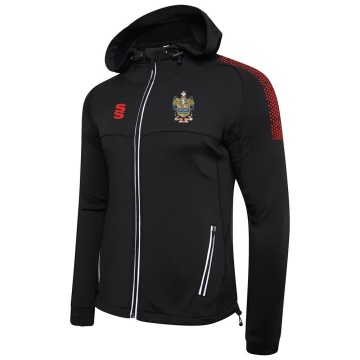 Darwen FC - Full Zip Hoody - Black/Red - Unisex Fit