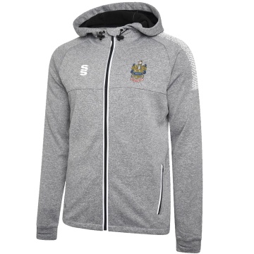Darwen FC - Dual Full Zip Hoody - Grey Marl - Unisex Fit