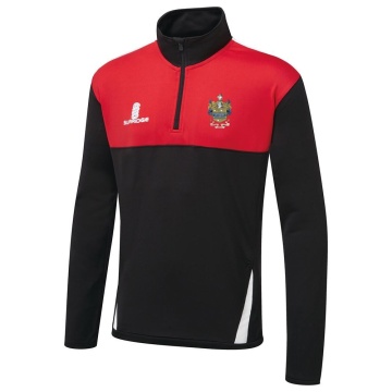 Darwen FC - Blade Tracksuit Top - Black/Red - Unisex Fit