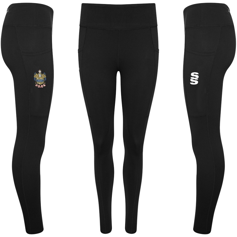 Womens Match Day - Performance Full Length Leggings - Black - Women's Fit