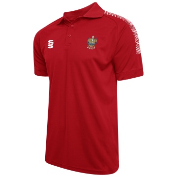 Darwen FC - Dual Solid Colour Polo - Red - Unisex Fit