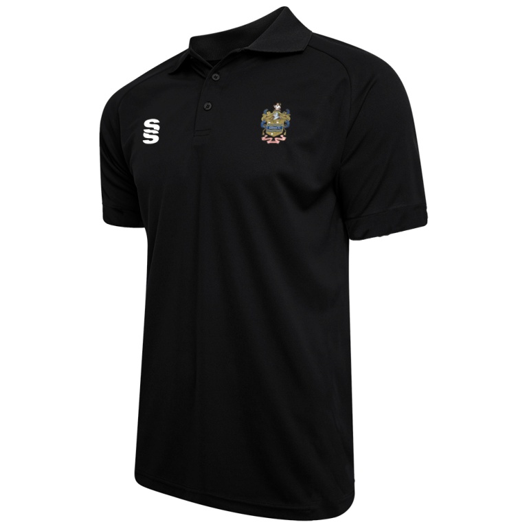 Match Day - Dual Solid Colour Polo - Black - Unisex Fit