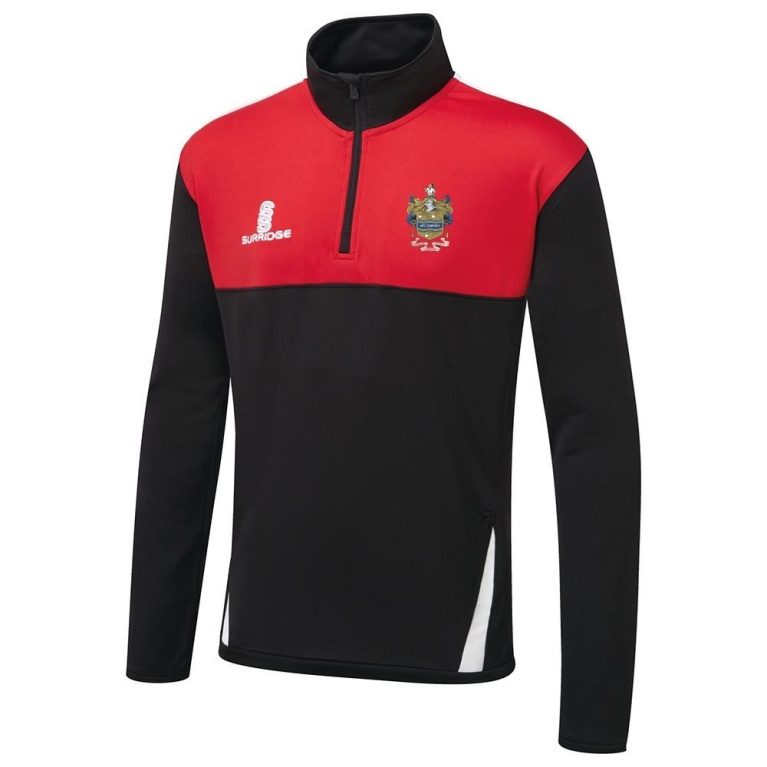 Darwen FC - Blade Tracksuit Top - Black/Red - Unisex Fit