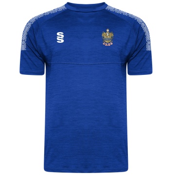 Darwen FC - Dual Gym T-shirt - Royal Melange - Unisex Fit