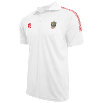 Darwen FC - Dual Solid Colour Polo - White - Unisex Fit
