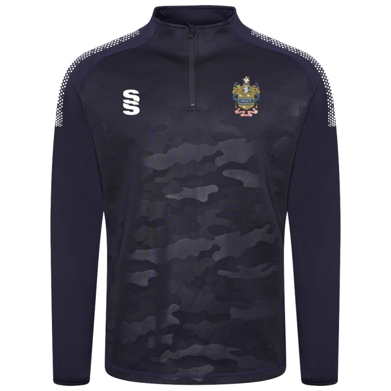 Darwen FC - Camo 1/4 Zip Performance Top - Navy - Unisex Fit